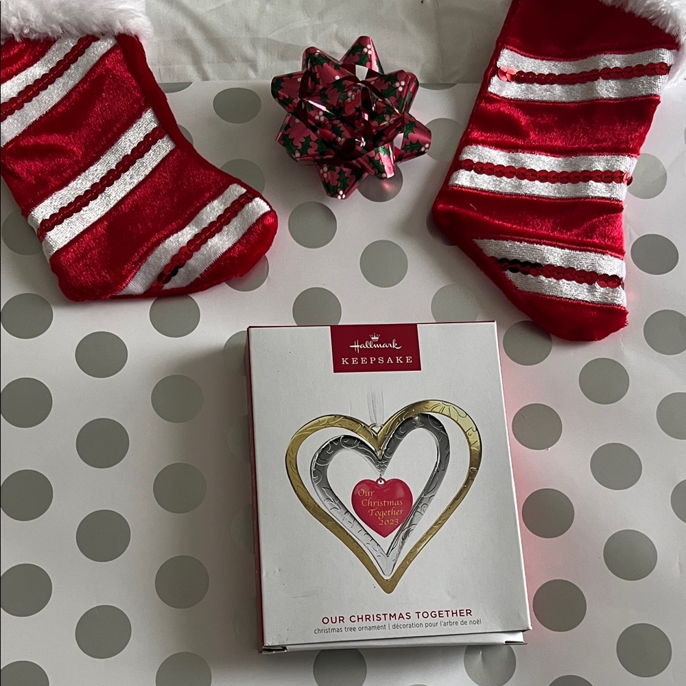 Hallmark Gold and Silver Heart Ornament